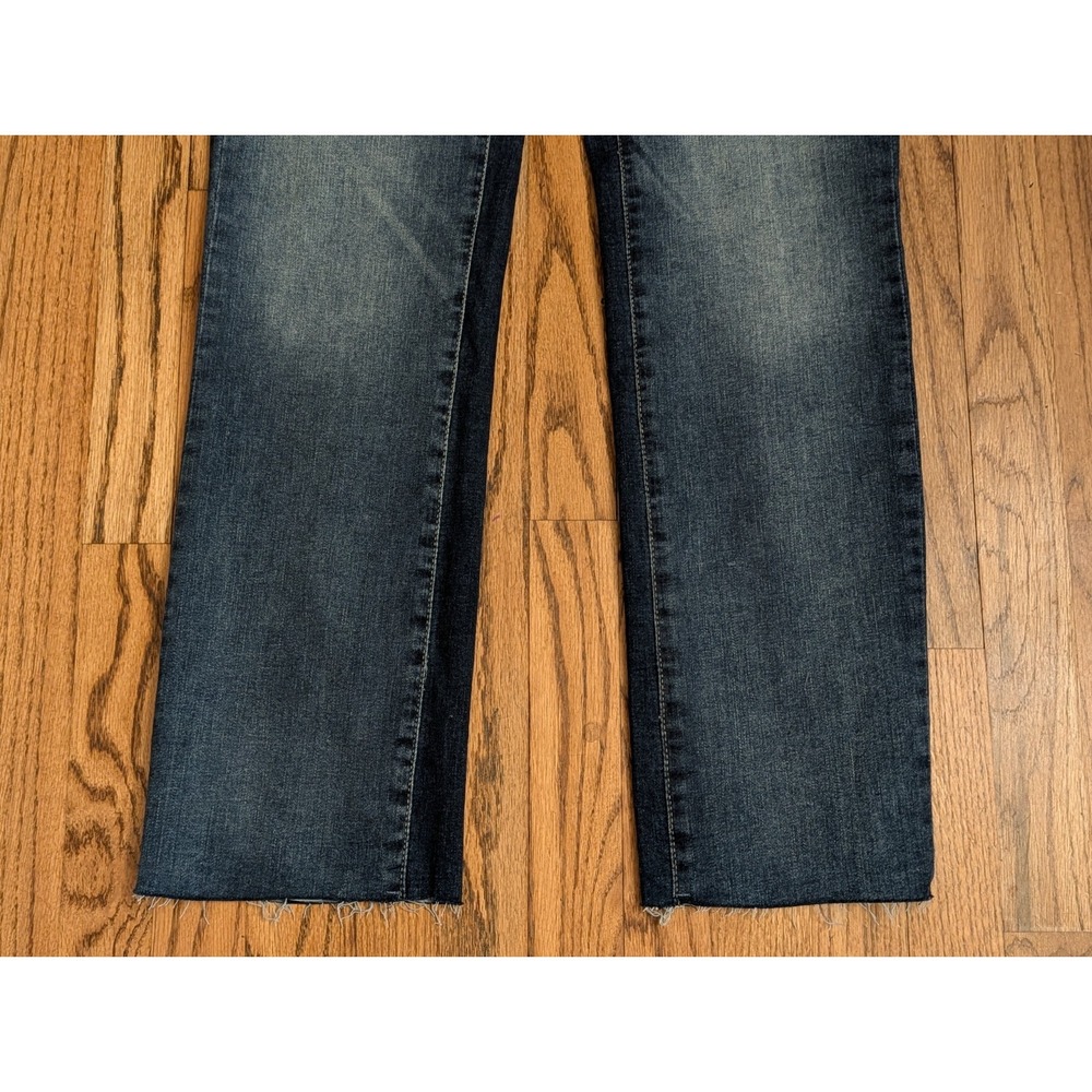 Lucky Brand Zoe High Rise Straight Dark Wash Raw Hem Women's Jeans 6/28 Long - Picture 8 of 16